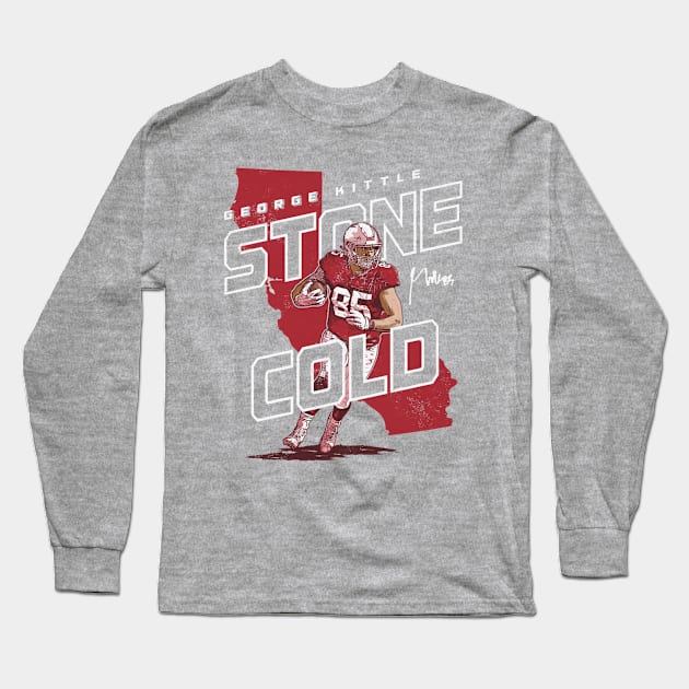 George Kittle San Francisco Player Map Long Sleeve T-Shirt by MASTER_SHAOLIN